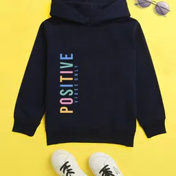 NUSYL Unisex Kids Navy Blue Printed Hooded Sweatshirt-image-13