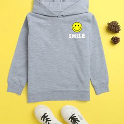 NUSYL Unisex Kids Grey Hooded Sweatshirt-image-12