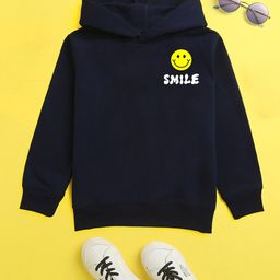NUSYL Unisex Kids Navy Blue Hooded Sweatshirt-24