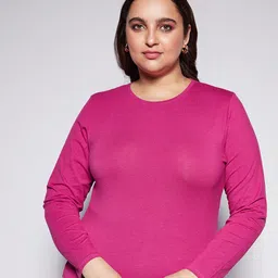 20Dresses Women Plus Size Long Sleeve Round Neck Cotton T-shirt-image-79
