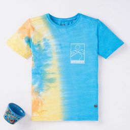 Ed-a-Mamma Boys Blue Colourblocked T-shirt-image-66