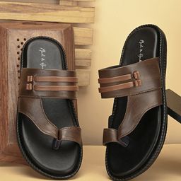 Mast & Harbour Men Brown One Toe Comfort Sandals-picture-39