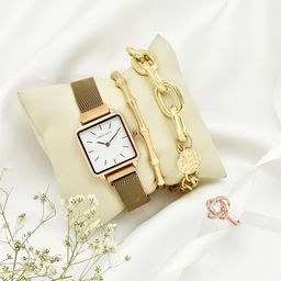 JOKER & WITCH Women Rose Gold & Gold-Toned Watch Gift Set JWLT403-image-66