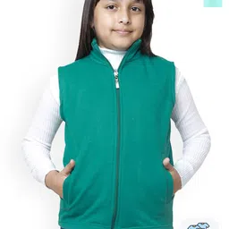 BAESD Girls Pack of 2 Fleece Lightweight Crop Open Front Jacket with Patchwork-picture-19