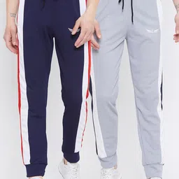 CHROME & CORAL Men Pack Of 2 Dry-Fit Straight-Fit Joggers-image-2