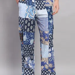 HANDICRAFT PALACE Men Ethnic Motifs Printed Relaxed Loose Fit High-Rise Trousers-image-15