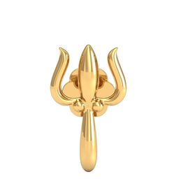 KUBERBOX Trident 18KT Gold Nose Pin-0.28gm-44