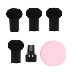 Facejewel Set Of 4 Mushroom Shape Makeup Sponge & 1 Round Powder Puff-37