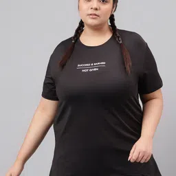 MKH Typography Printed Plus Size Drop Shoulder Sleeves Relaxed Fit Dri-FIT Sports T-shirt-picture-25