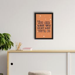 eCraftIndia Orange & Black Motivational Quote Printed Framed Wall Art-image-54