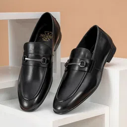 Red Tape Men Round Toe Leather Formal Loafers-image-15