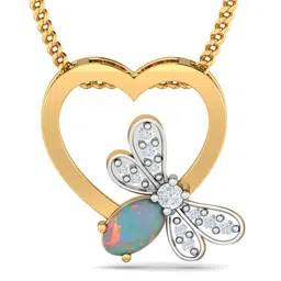 KUBERBOX 18KT Gold Diamonds-Studded Pendant -0.66gm-image-40