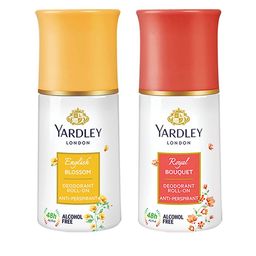 YARDLEY LONDON Women Set of English Blossom & Royal Bouquet Deodorant Roll-On - 50 ml Each-45
