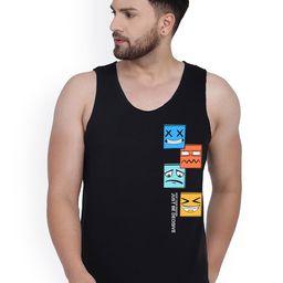 SLOWLORIS Printed Antimicrobial Bio Wash Cotton Gym Vest-picture-40
