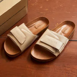 NEEMANS Unisex Open Toe Velcro Sliders-27