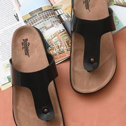 Roadster Men Black Ethnic Comfort Sandals-image-9