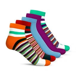 TalkingSox Unisex Pack Of 5 Patterned Ankle Length Socks-6