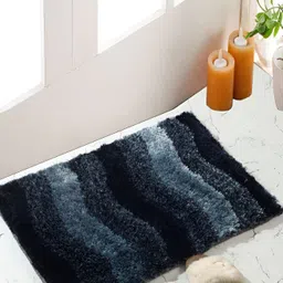 Shopgallery Teal Blue & Grey Striped Anti-Skid Doormat-16