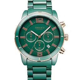 Obaku Men Ceramic Bracelet Style Straps Analogue Chronograph Watch V278GCEECE-image-80