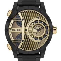 Police Men Multicoloured Dial & Black Stainless Steel Bracelet Style Straps Analogue Watch PLPEWJG2118103-11
