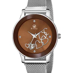 Septem Women Brown Dial & Silver Toned Bracelet Style Straps Analogue Watch-SP-125-image-73