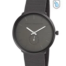 French Connection Men Grey Dial & Grey Stainless Steel Bracelet Style Straps Analogue Watch-image-65