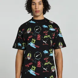 Puma X RCB Graphic Printed Relaxed-Fit Cotton Official T-Shirt-image-40