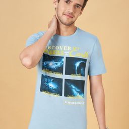 Urban Ranger by pantaloons Graphic Printed Cotton Slim Fit T-shirt-image-76