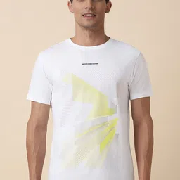 Allen Solly Typography Printed Round Neck Cotton Knitted Slim Fit T-shirt-image-94