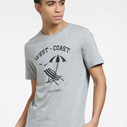 Jack & Jones Men Typography Printed Cotton Slim Fit T-shirt-image-55