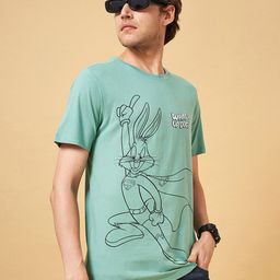 SF JEANS by Pantaloons Round Neck Typography Printed Cotton Slim Fit T-shirt-image-50