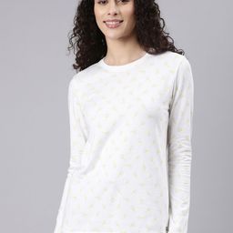 Enamor Floral Printed Slim Fit Cotton T-shirt-picture-28