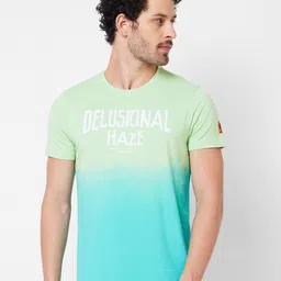 SPYKAR Typography Printed Round Neck Slim Fit Cotton Casual T-shirt-image-50