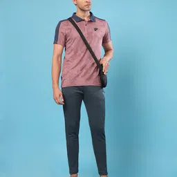Technosport Men Jacquard Slim Fit Double Cool Technology Polo T-shirt-image-9