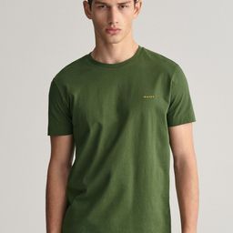 GANT Solid Round Neck Slim Fit T-Shirt-image-13