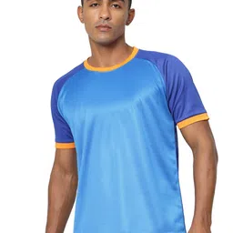 FUNDOO Colourblocked Polo Collar Slim Fit Short Sleeves Dri-FIT T-shirt-image-17