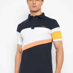 Duke Men Colourblocked Polo Collar T-shirt-image-88