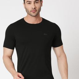 Basics Round Neck Pure Cotton Slim Fit T-Shirt-picture-34