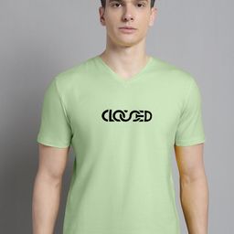FBAR Typography Printed V-Neck Slim Fit Cotton T-shirt-picture-32