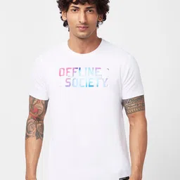 SPYKAR Typography Printed Cotton T-shirt-image-52