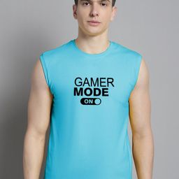 FBAR Typography Printed Sleeveless Slim Fit Pure Cotton T-shirt-image-89