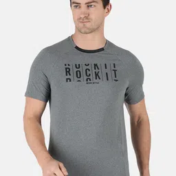rock it Men Grey Typography Printed Slim Fit Sports T-shirt-image-56
