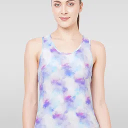 LAASA  SPORTS Tie and Dye Round Neck Sleeveless Tank Top-picture-15