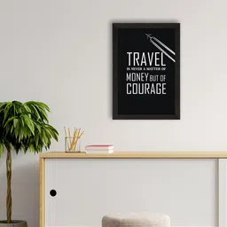 eCraftIndia Black & White Motivational Quote Satin Matt Texture UV Art Painting-image-94