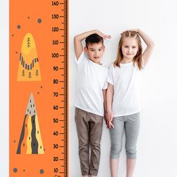WENS Orange Colored & Yellow Printed Mountain View Height Chart Wall Decal-image-86