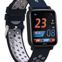 Helix Black Silver-Toned Solid Smart Watch TW0HXW407T-27