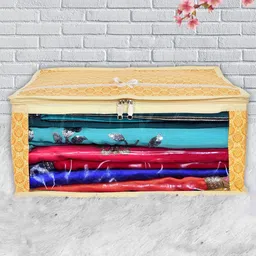 Kuber Industries Set Of 2 Gold-Toned Printed Wardrobe Organisers image 4