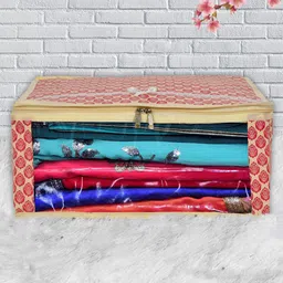 Kuber Industries Set Of 2 Pink Printed Saree Organisers image 3