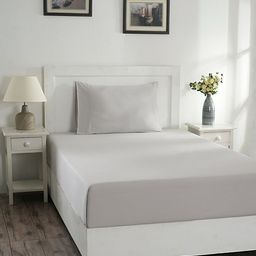 MASPAR Maspar Colorart Eden Grey 144TC Cotton Single Bedsheet & 1 Pillow Cover-image-66