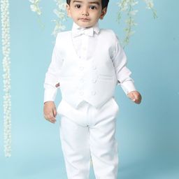 KID1 Boys 4Pcs Party Wear Suit With Bow-image-2